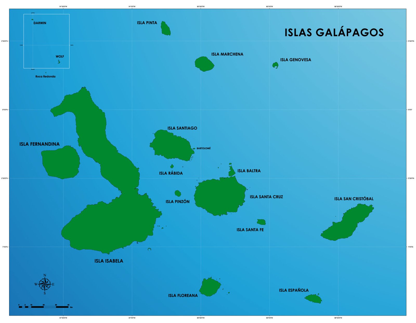 Sitios De Visita Parque Nacional Gal Pagos   Mapa Ubicacion De Islas 2048x1593 